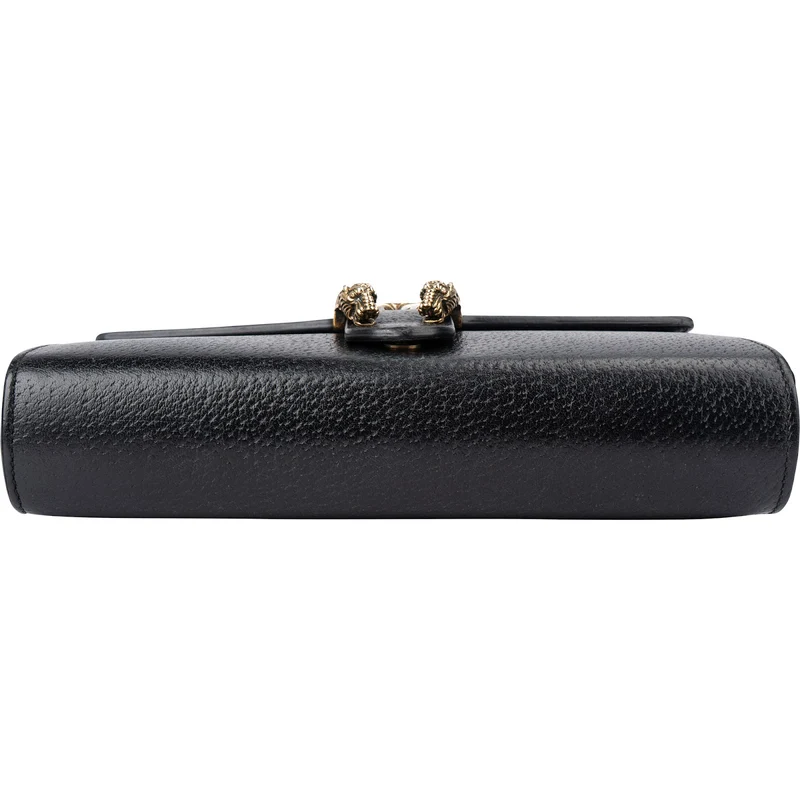 Gucci Leather Dionysus Web Stripe Wallet On Chain Crossbody Bag