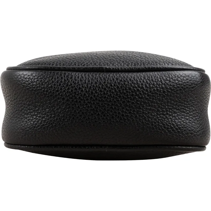 Gucci Pebbled Leather Vintage Emblem Small Crossbody Bag
