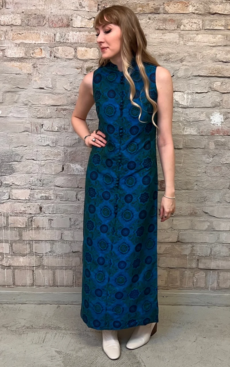 Vintage 60s Chinese Silk Dress