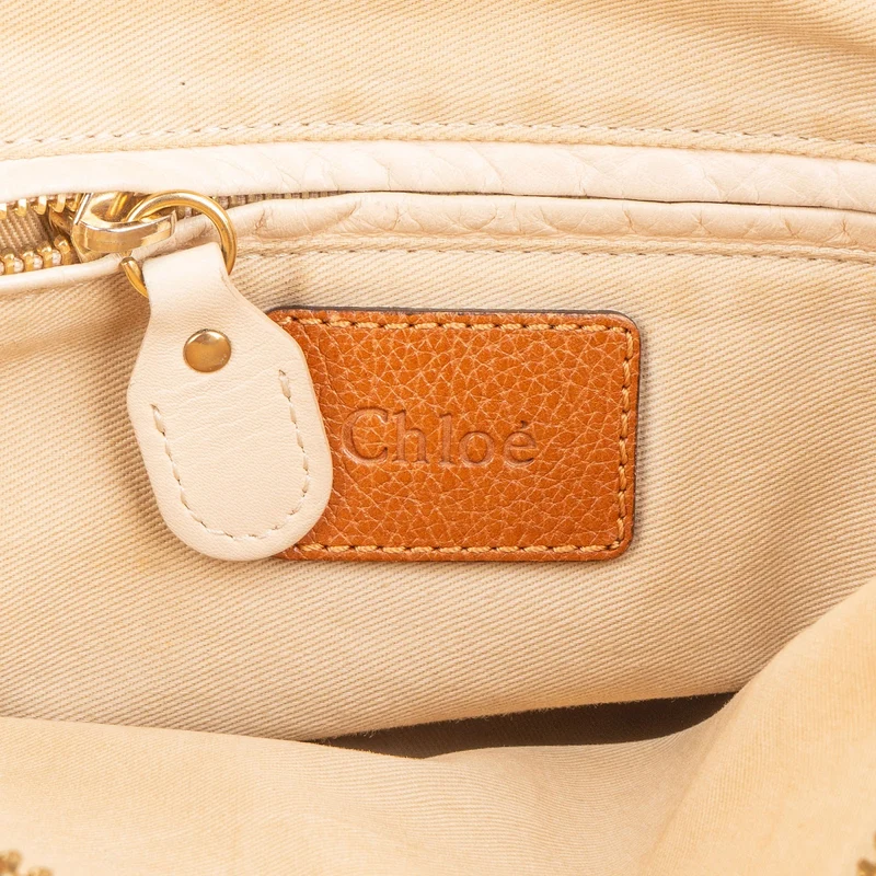 Chloé Brown Grained Leather Paraty Handbag