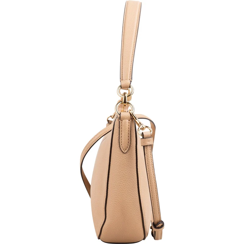 Coach Pebbled Leather Teri Hobo Crossbody Shoulder Bag