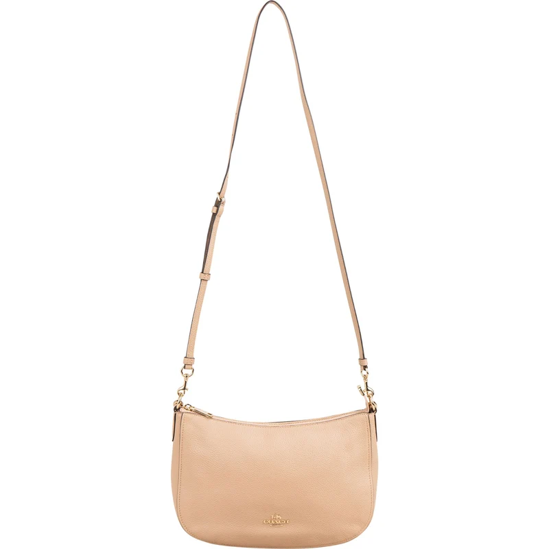 Coach Pebbled Leather Teri Hobo Crossbody Shoulder Bag