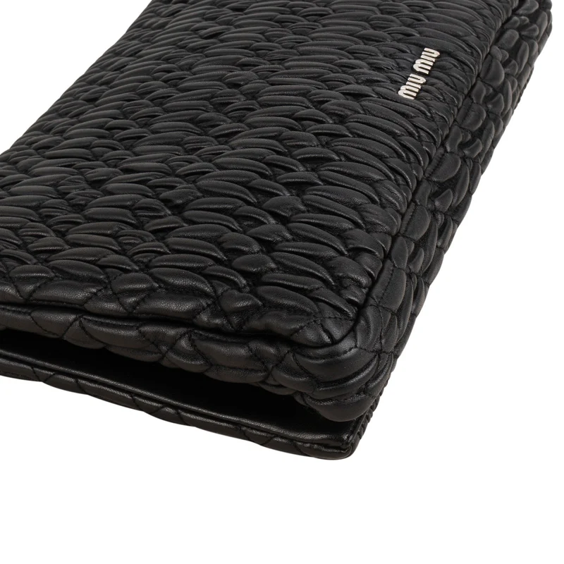 Miu Miu Matelassé Nappa Leather Crystal Shoulder Bag