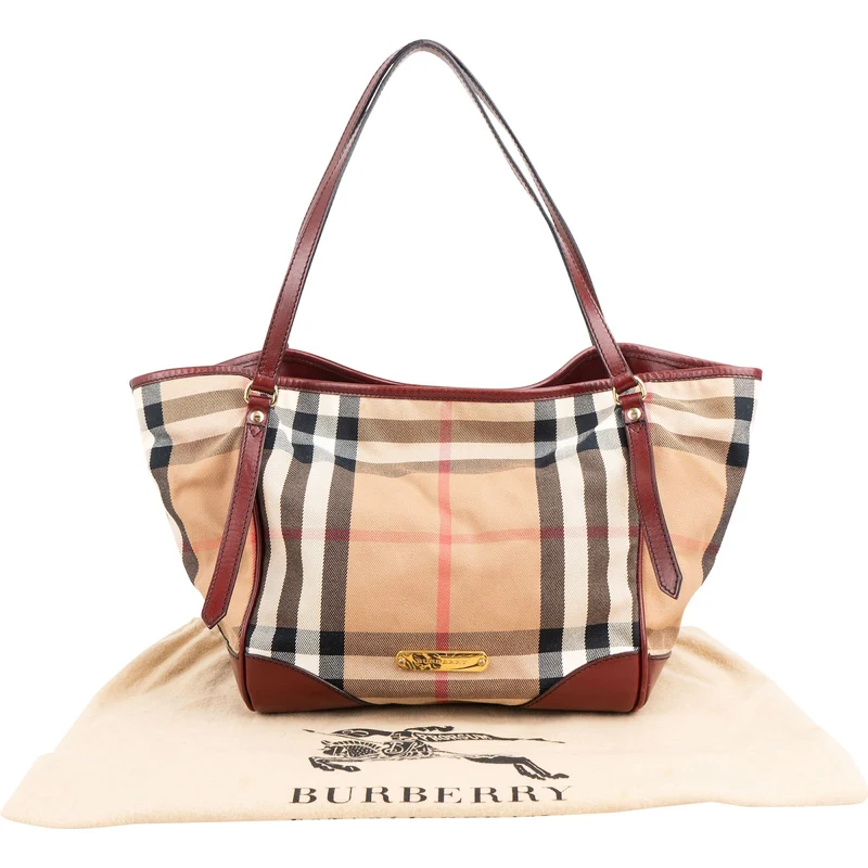 Burberry Haymarket Check Canterbury Tote Shoulder Bag