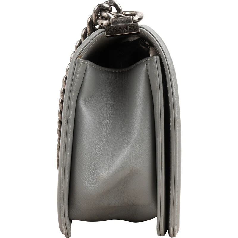 Chanel Quilted Lambskin Medium Boy Single Flap Crossbody Bag