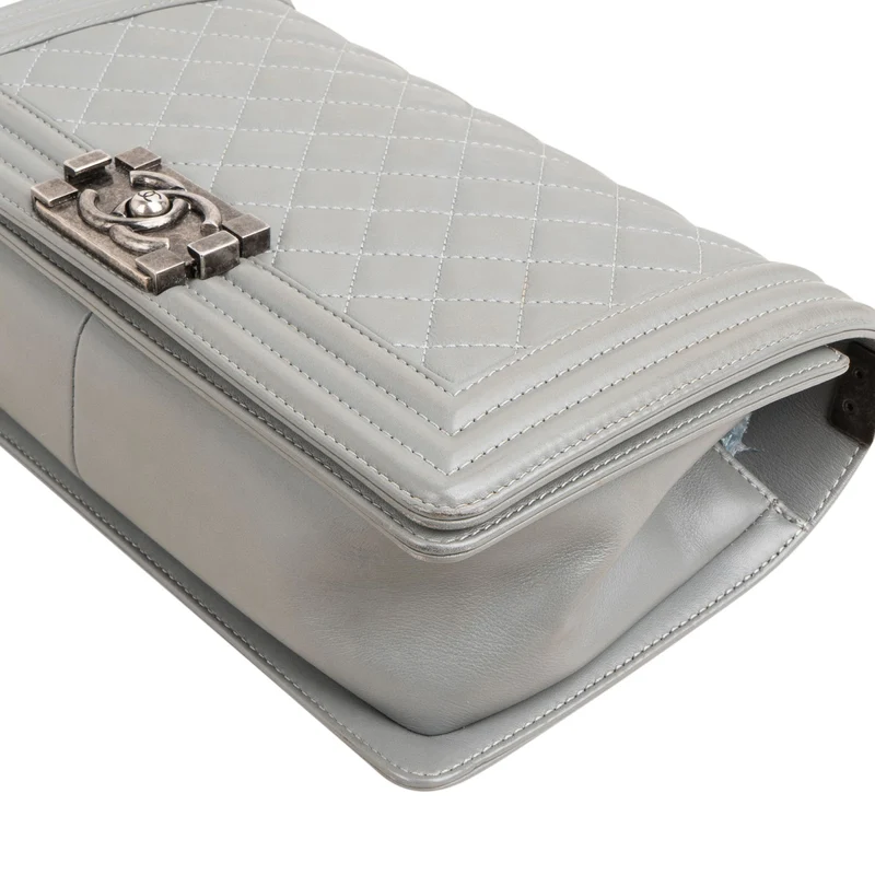 Chanel Quilted Lambskin Medium Boy Single Flap Crossbody Bag