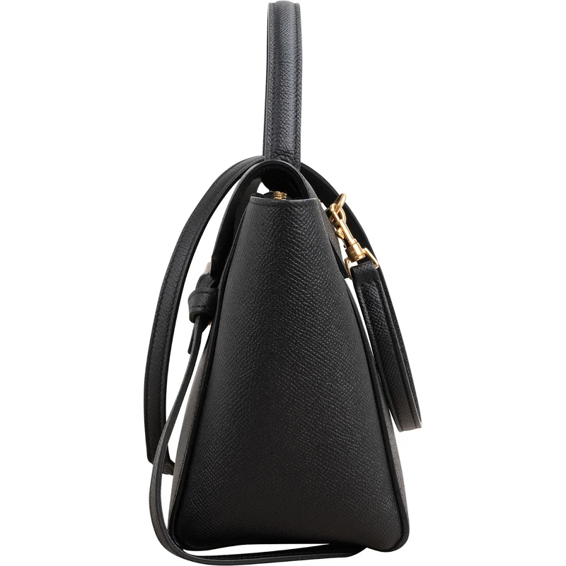 Celine Black Leather Grained Calfskin Belt Handbag