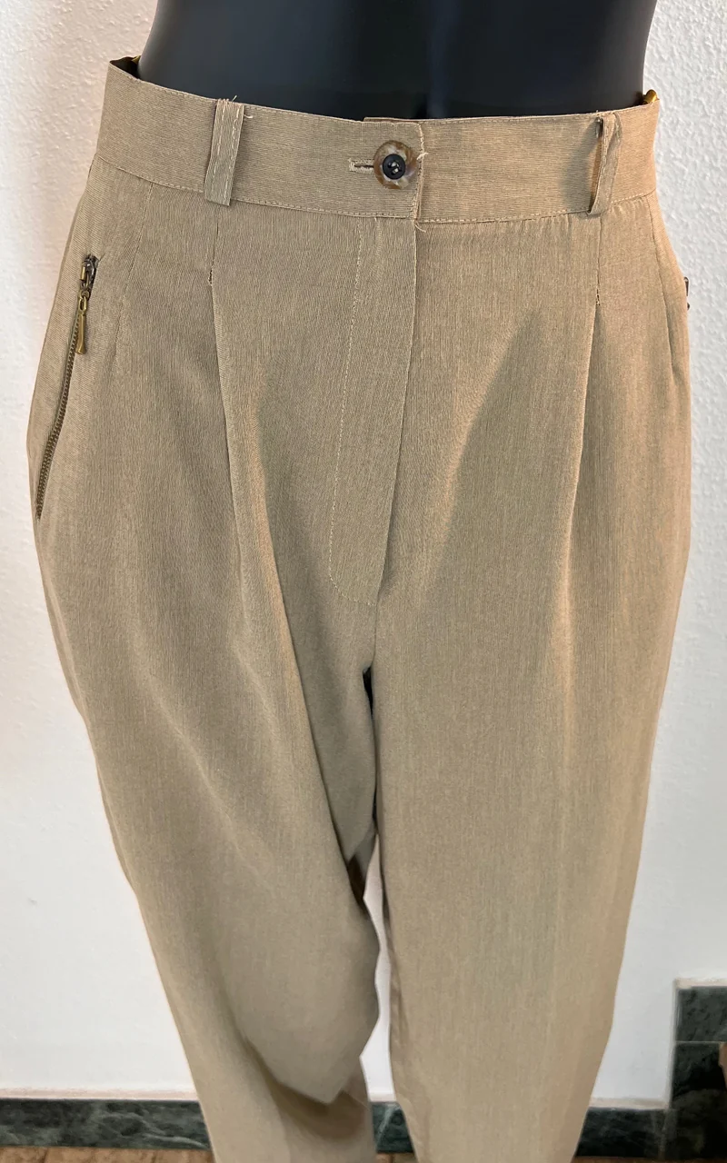 Vintage 90s Beige Pleated Pants