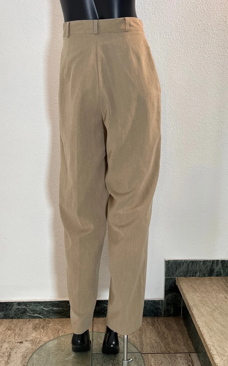 Vintage 90s Beige Pleated Pants