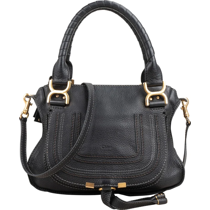 Chloé Grained Calfskin Marcie Small Satchel Handbag