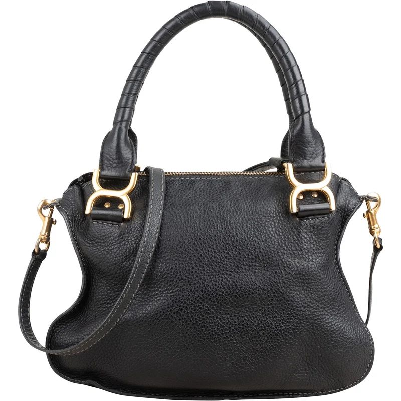 Chloé Grained Calfskin Marcie Small Satchel Handbag