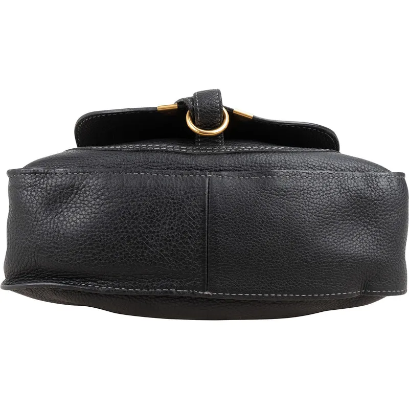 Chloé Grained Calfskin Marcie Small Satchel Handbag