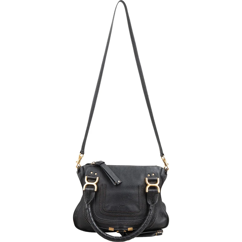 Chloé Grained Calfskin Marcie Small Satchel Handbag