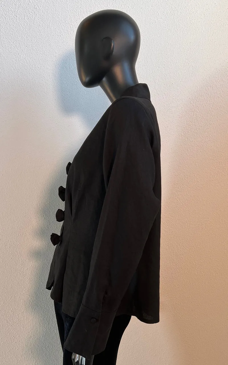 Vintage Y2K Roses Linnen Jacket