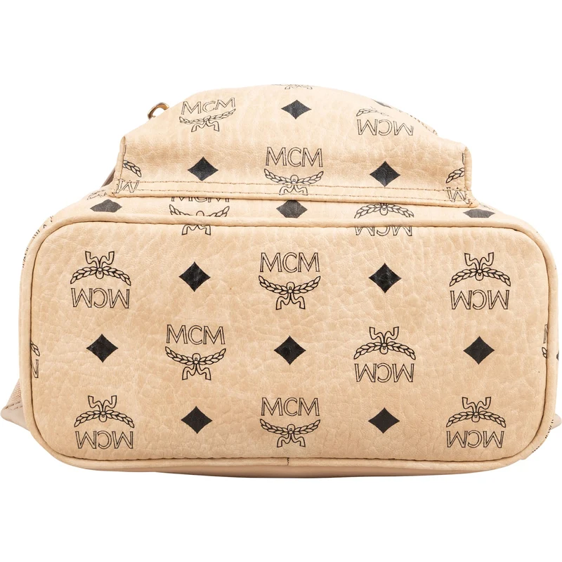 MCM Monogram Visetos Stark Studded Mini Backpack