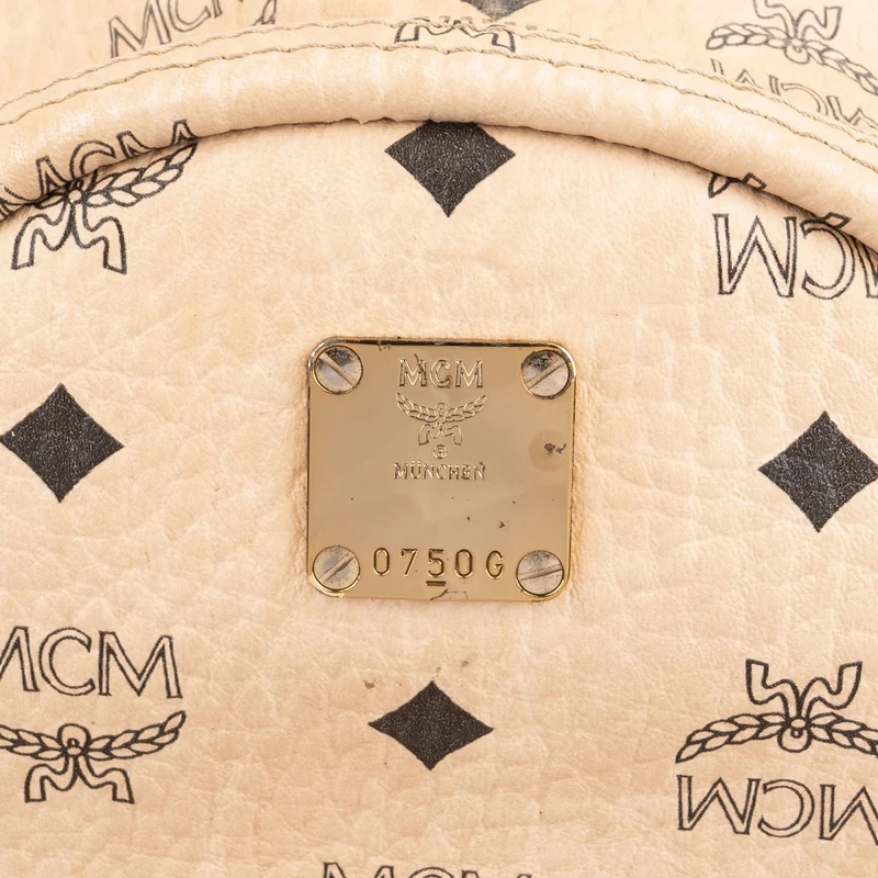 MCM Monogram Visetos Stark Studded Mini Backpack