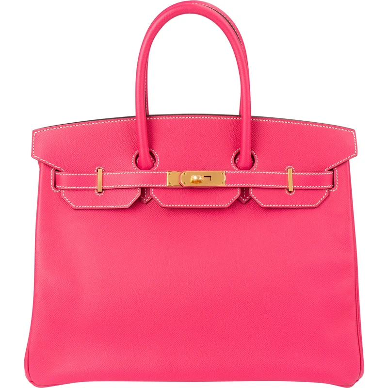 Hermès Rose Tyrien Epsom Leather Gold Birkin 35 Handbag