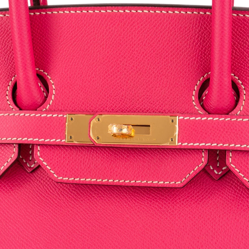 Hermès Rose Tyrien Epsom Leather Gold Birkin 35 Handbag