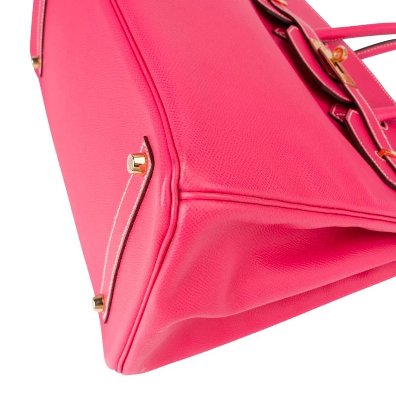 Hermès Rose Tyrien Epsom Leather Gold Birkin 35 Handbag