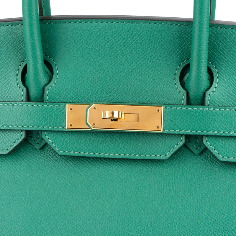 Hermès Vert Vertigo Epsom Leather Gold Birkin 30 Handbag