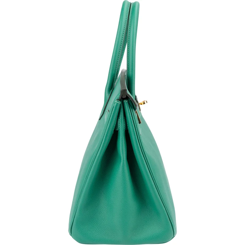 Hermès Vert Vertigo Epsom Leather Gold Birkin 30 Handbag