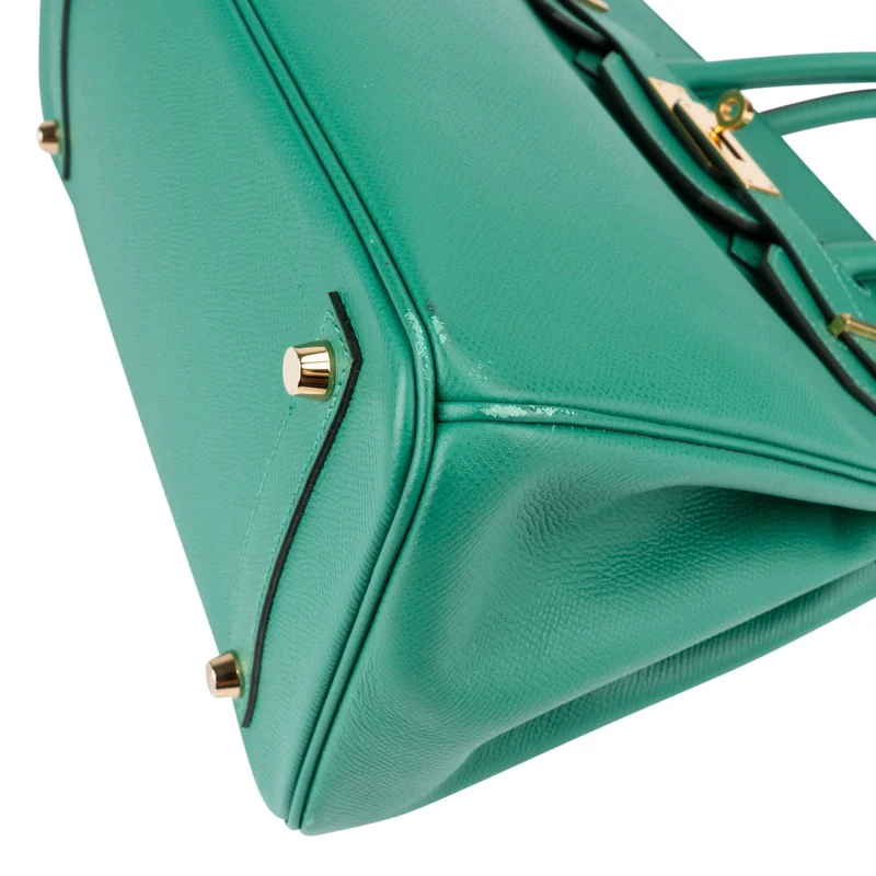 Hermès Vert Vertigo Epsom Leather Gold Birkin 30 Handbag