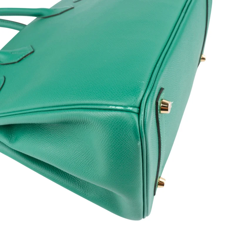 Hermès Vert Vertigo Epsom Leather Gold Birkin 30 Handbag