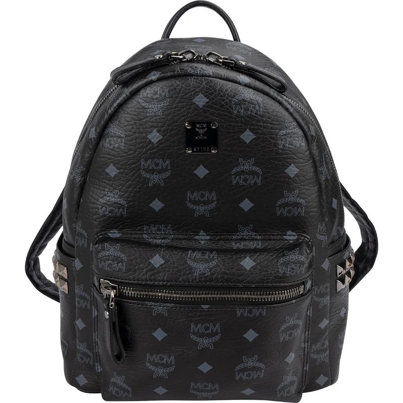 MCM Monogram Visetos Stark Side Studs Small Backpack