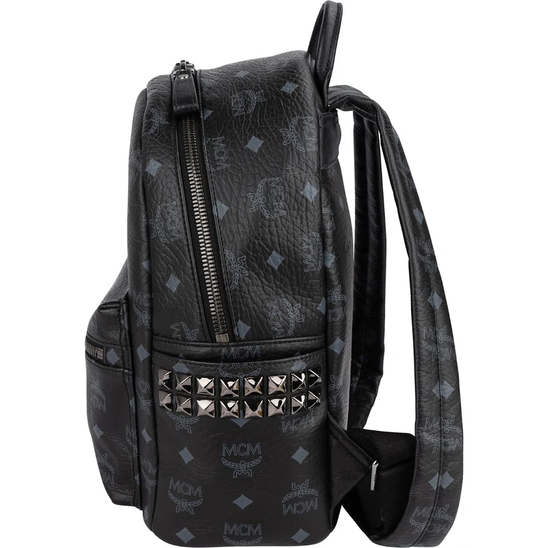 MCM Monogram Visetos Stark Side Studs Small Backpack