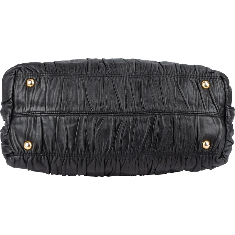 Prada Quilted Leather Gauffre Tote Handbag
