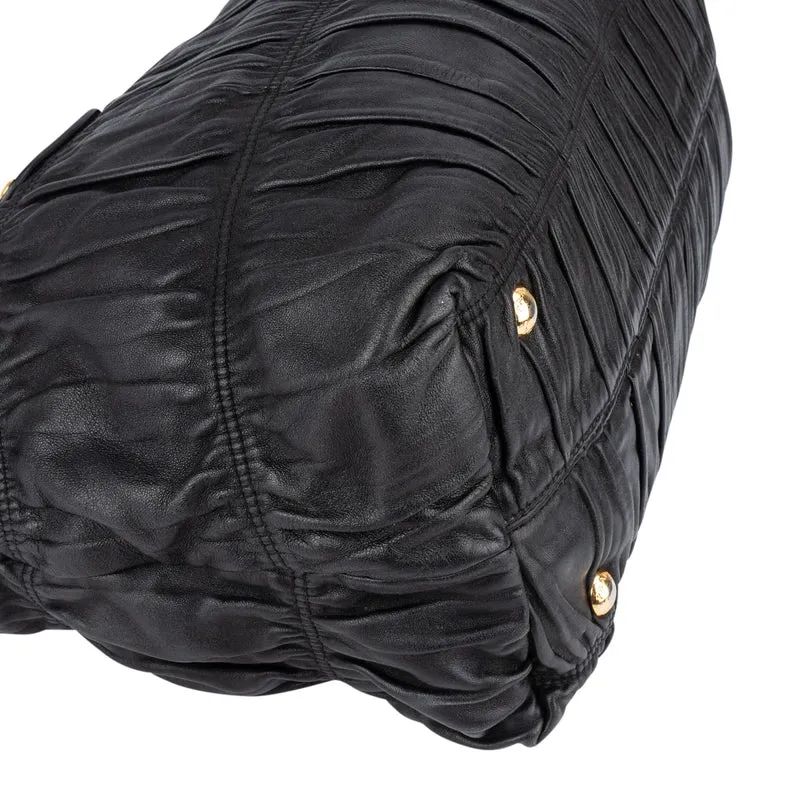 Prada Quilted Leather Gauffre Tote Handbag