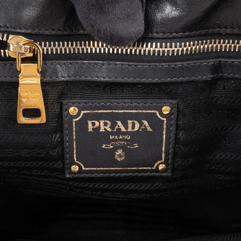 Prada Quilted Leather Gauffre Tote Handbag
