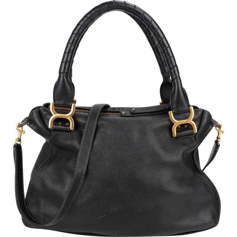 Chloé Grained Leather Marcie Hobo Handbag