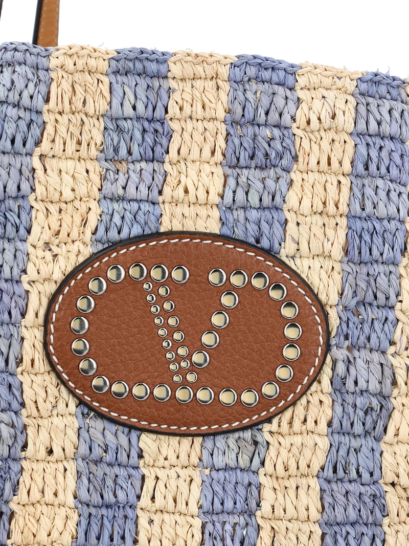 VALENTINO GARAVANI Borsa Shopping In Rafia