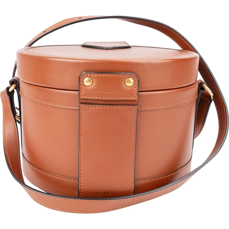 Celine Smooth Calfskin Tambour Triomphe Crossbody Bag