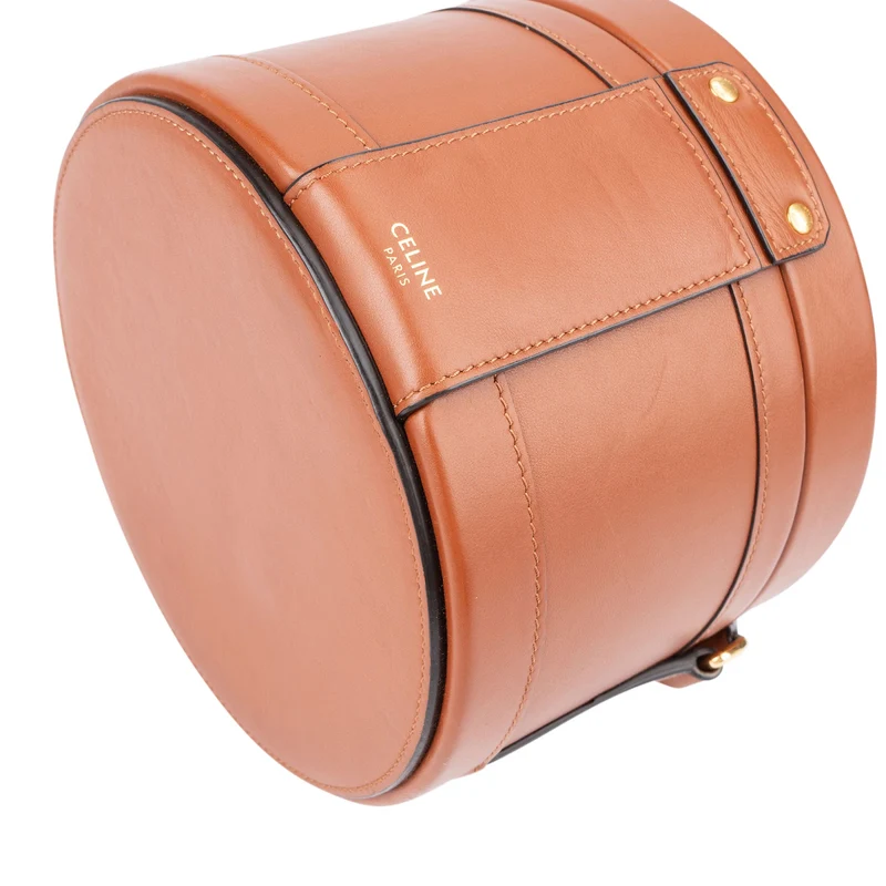 Celine Smooth Calfskin Tambour Triomphe Crossbody Bag