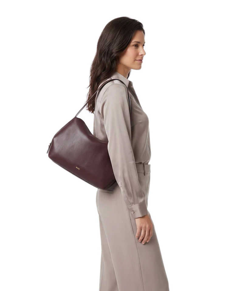 BOSS Caylie Schultertasche open purple
