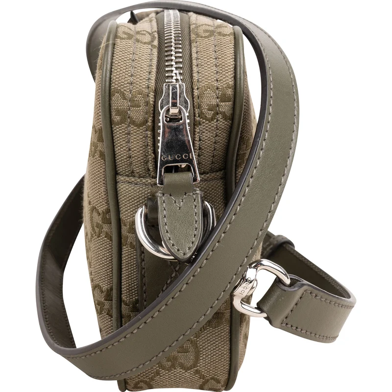 Gucci Monogram GG Canvas Messenger Crossbody Bag