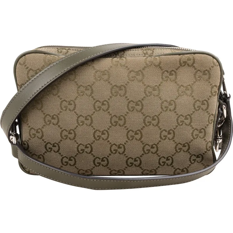Gucci Monogram GG Canvas Messenger Crossbody Bag