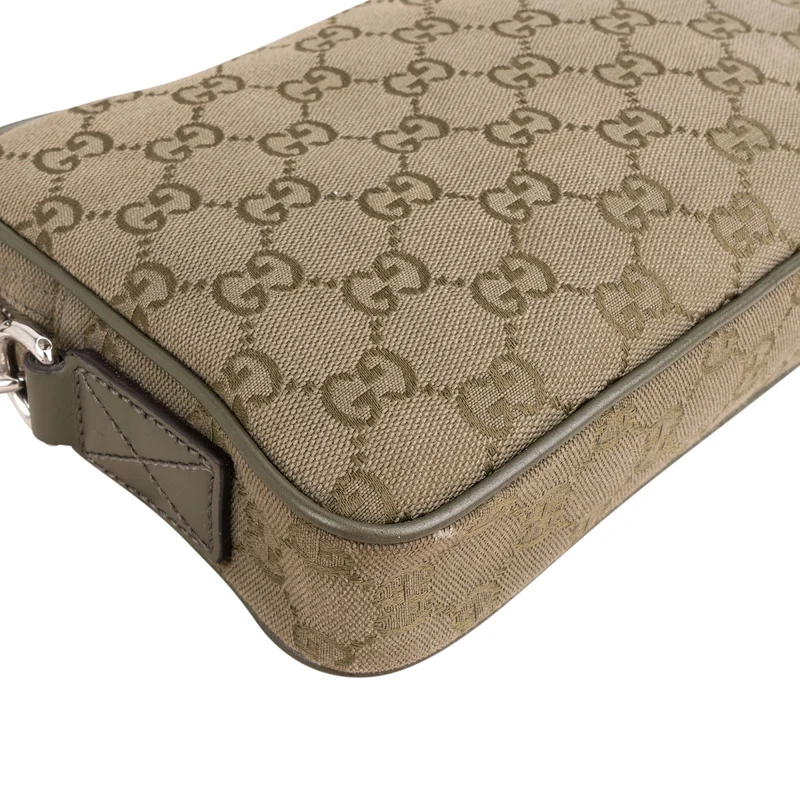 Gucci Monogram GG Canvas Messenger Crossbody Bag