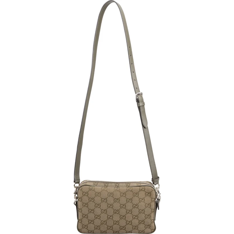 Gucci Monogram GG Canvas Messenger Crossbody Bag