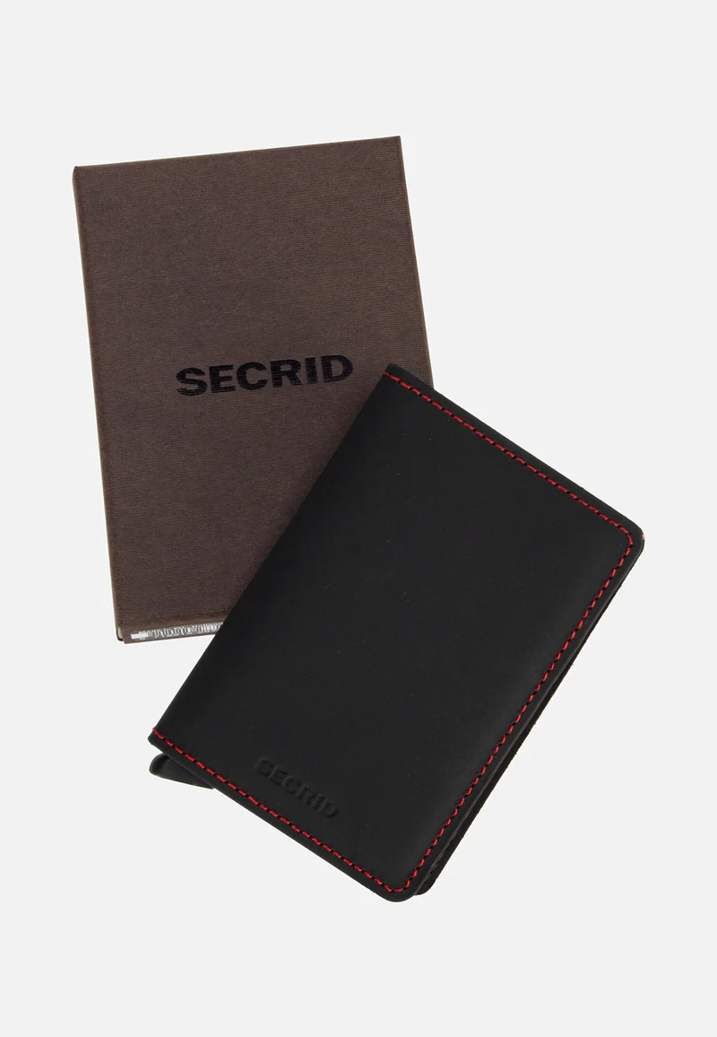 Slimwallet Matte Black & Red - Portemonnaie