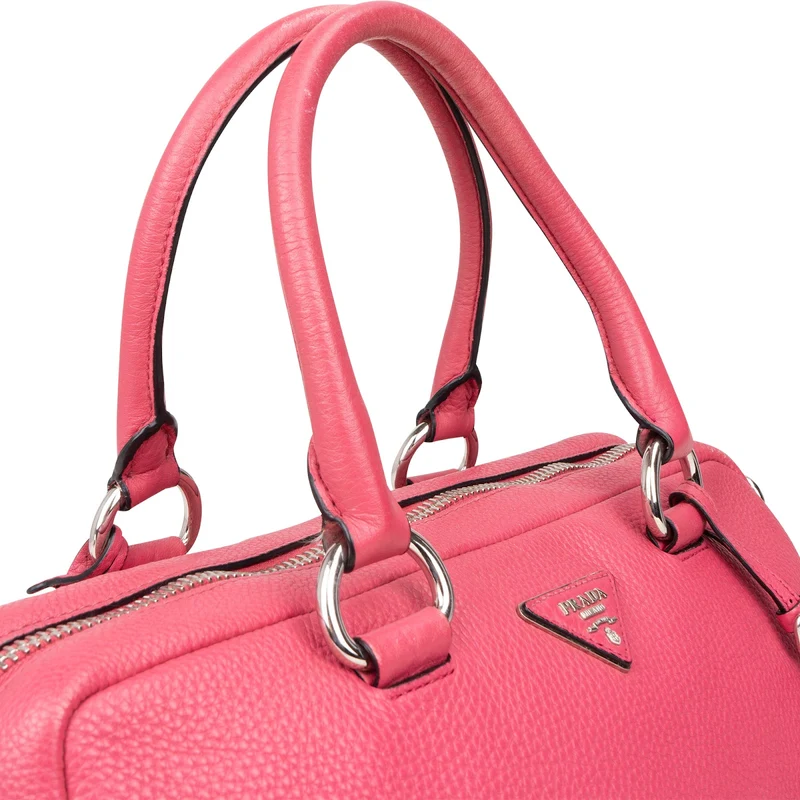 Prada Grained Leather Bauletto Handbag