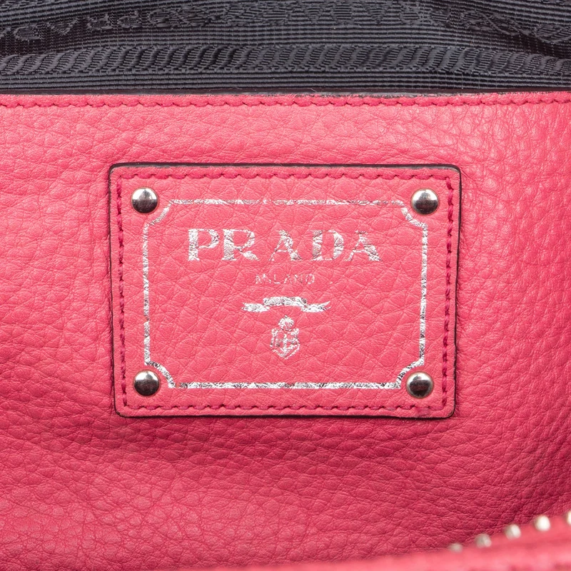 Prada Grained Leather Bauletto Handbag