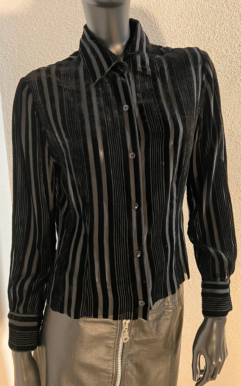 Vintage Burn Out Silk Blouse