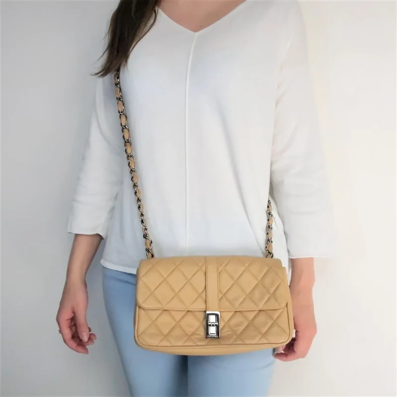 Vintage Chanel Caviar Mini Mademoiselle Flap Bag
