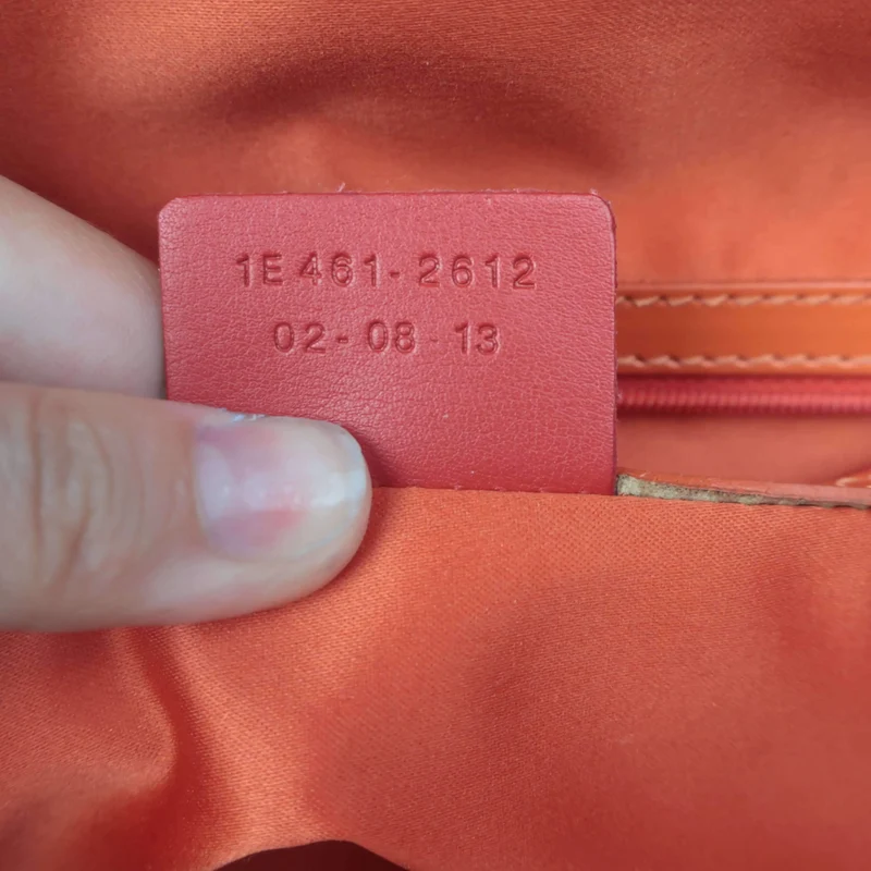 Etro Orange Paisley Leather Bugatti Bag