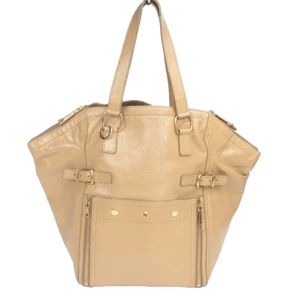 YSL Downtown Beige Patent Leather Bag