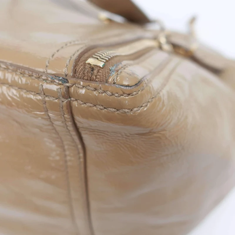 YSL Downtown Beige Patent Leather Bag