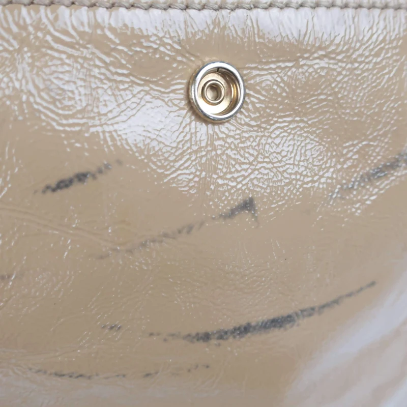 YSL Downtown Beige Patent Leather Bag